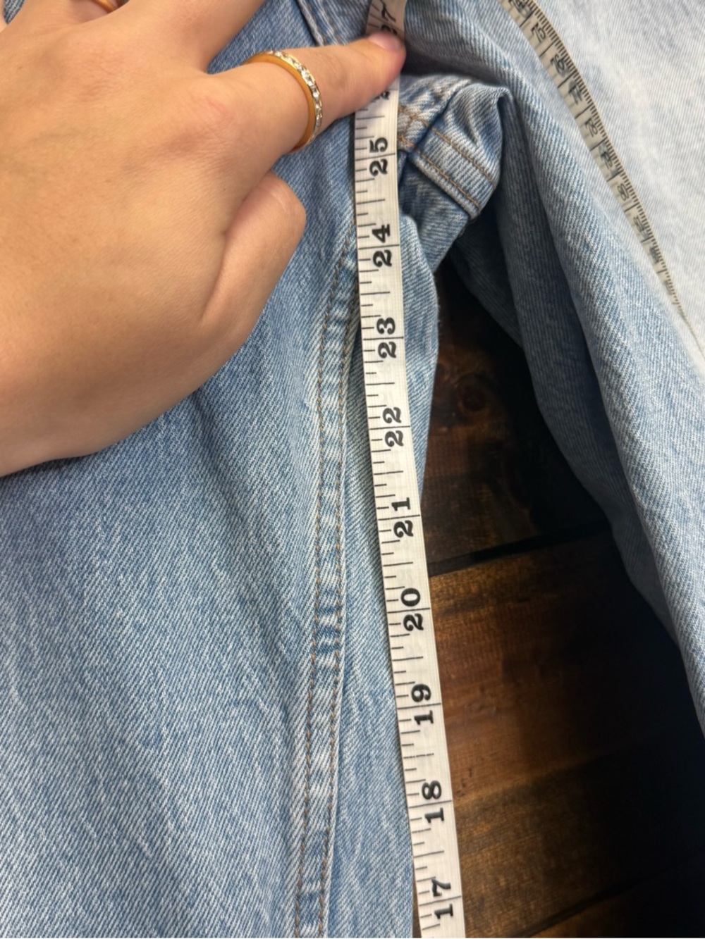 Abercrombie and Fitch Distressed Jeans Size 12 31" waist curve love 90's relaxed - Picture 11 of 14